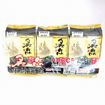 韓国のりジャパン　名品味付海苔　８切８枚×３袋入